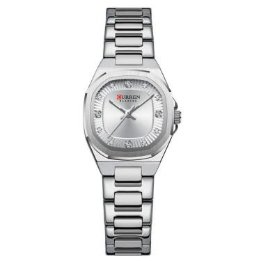 Imagem de relógio feminino quartzo ponteiros strass design elegante  à prova d água