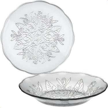 Imagem de Jogo 6/12 Pratos Fundos Ceramica Para Jantar Conjunto Pratos Simples Microondas Lavavel(12 Pratos)