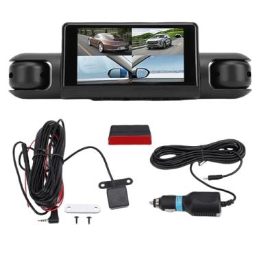 Imagem de Heayzoki Dash Cam, 1080p HD Traseiro Traseiro Dentro de 3 Lentes de 170 ° Câmera de Painel de Larga Angular Com Tela de 2,7 Polegadas, para Carro