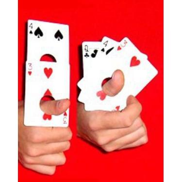 Imagem de Cartas de Baralho com Furo - Dedo Atravessado - Guilhotina - Drew