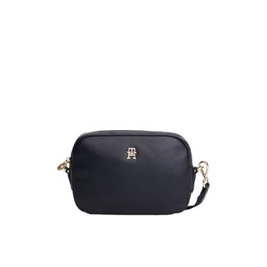 Imagem de Tommy Hilfiger Bolsa Popette para câmera com alça transversal removível, Azul espacial, One Size, Bolsa tiracolo Popette para câmera com alça transversal removível