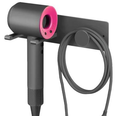 Imagem de Suporte de secador de cabelo XIGOO montado na parede para preto supers