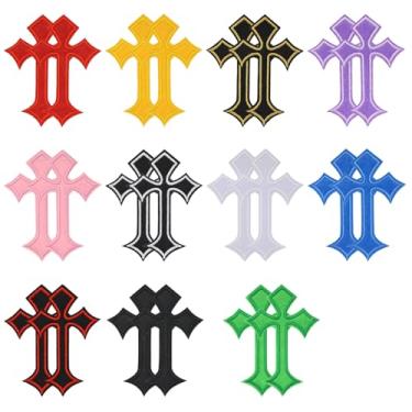 Imagem de Honbay 22 peças de apliques cruzados bordados DIY costurar/passar a ferro em remendos para camisas, casacos, jaquetas, mochilas, chapéus, jeans