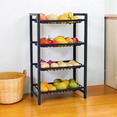 Imagem de Fruteira De Chão industrial Mutliuso 4 Cestos Organizadores Cozinha La