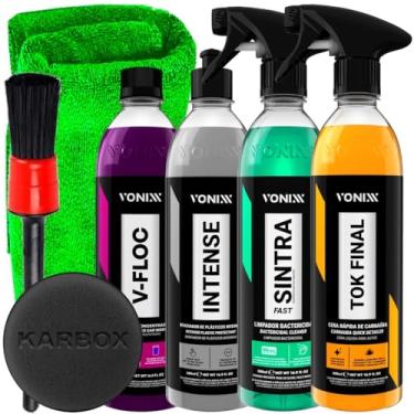 Imagem de Kit Tok Final 500ml Vonixx Intense 500ml Vonixx V-Floc 500ml Vonixx Sintra Fast 500ml Vonixx e Acessórios Karbox