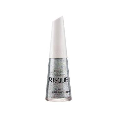 Imagem de Esmalte Risqué As Mil Purpurinas Prata Glitter - Hipoalergênico 8ml, P