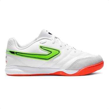 Imagem de Chuteira Futsal Topper Maestro Club V Infantil (Branco/Coral, BR, Criança de 9 a 12 anos, Numérico, 36)