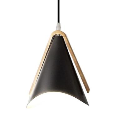 Imagem de Candeeiro de teto de estilo europeu campo nórdico com candeeiro suspenso de madeira acessório de iluminação nórdico minimalista luzes pendentes de cabeça única personalizadas criativas para corredor d