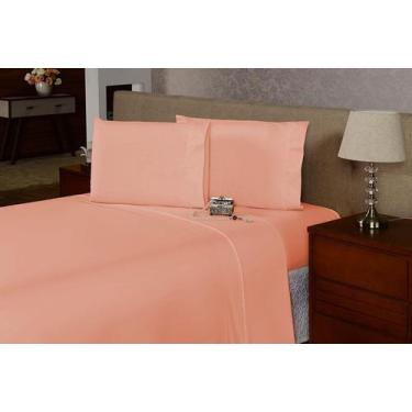 Imagem de Lençol Queen 180 Fios 4 Peças - Rafaloro, Salmão