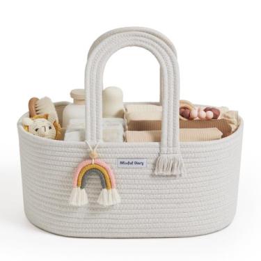 Imagem de Organizador para Pañales de Bebé Blissful Diary 38x25x19 cm con Cuerda