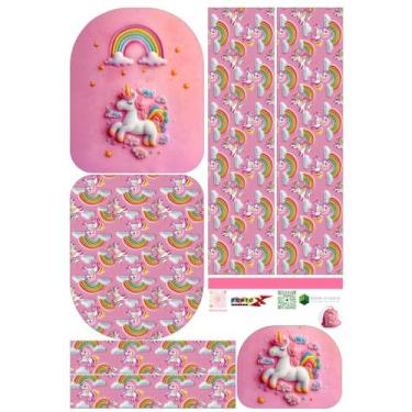 Imagem de Painel Mochila Média Unicórnio Com Bolso - Dzen Sintético Doll Estampa