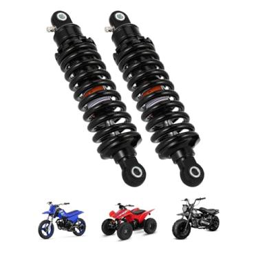 Imagem de NACORE Amortecedor traseiro de motocicleta universal de 280 mm para Dirt Pit Bike Off Road Mini Scooter, Knight Black, pacote com 2