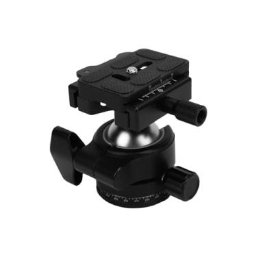 Imagem de Zhjvihx Cabeça Esférica de tripé de Perfil Baixo de 35 Mm Profissional Totalmente Em Metal CNC Cabeça de tripé para Câmera Panorâmica para Câmeras DSLR monopé Filmadora DV Com Placa