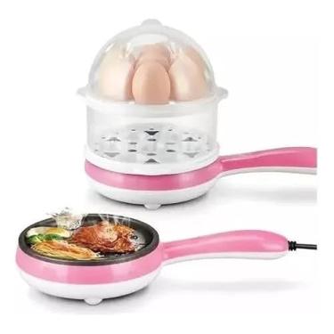 Imagem de Cozedor À Vapor Para Ovo 220V Elétrico Grelhado Multifuncional Cozinha 14 ovos(Rosa)