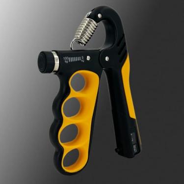 Imagem de Treinador de força de aderência, pacote com 1 - ajustável de 5 a 100 kg com contador automático, fortalecedor de mão, exercitador de antebraço para atletas, músicos, academia, casa