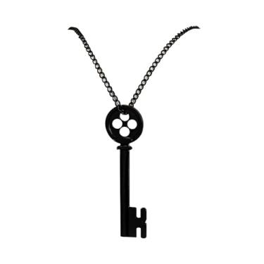 Imagem de Colar com pingente de chave preta - bijuteria de fantasia de Halloween