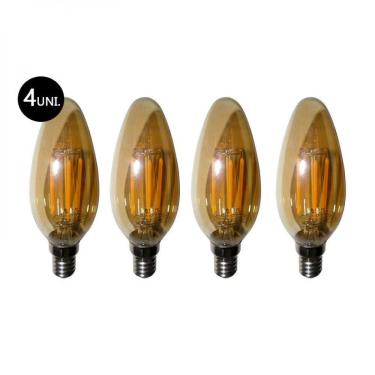 Imagem de Lâmpadas Led Kit 4 Multi Bivolt 30w Filamento Retro Vintage