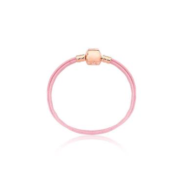 Imagem de Pulseira Infantil Cord Pink Revestida Em Ouro Rose