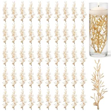 Imagem de 50 peças de flores falsas para velas flutuantes, flores flutuantes para vaso de mesa central, enchimento em cilindro para mesa de jantar de casamento, festa, casa, bar, restaurante, decoração, 15 cm