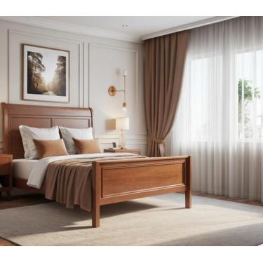 Imagem de Cama de Casal 1,40 x 1,90 - Madeira Maciça - Móveis de Gramado - ( Cor