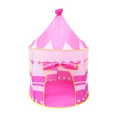 Imagem de Barraca Infantil Castelinho Rosa, Tenda de Brincar para Crianças, Modelo Castelo