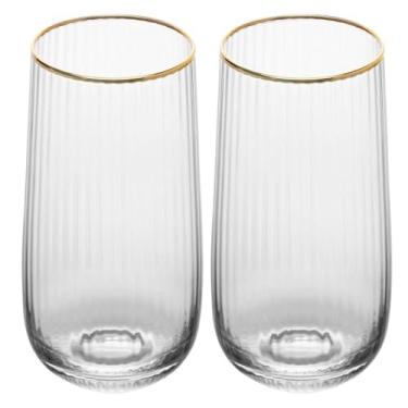 Imagem de WOLFF - Conjunto 2 Copos Altos Lines com Fio de Ouro 450ml Vidro