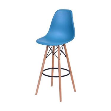 Imagem de Banqueta Boxbit Dkr Eames Polipropileno Azul Petroleo