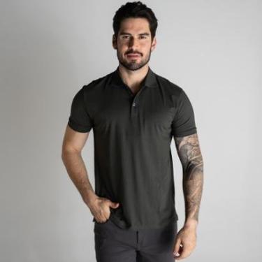 Imagem de Camisa Polo Ellus Algodão Pima Verde Musgo-Masculino