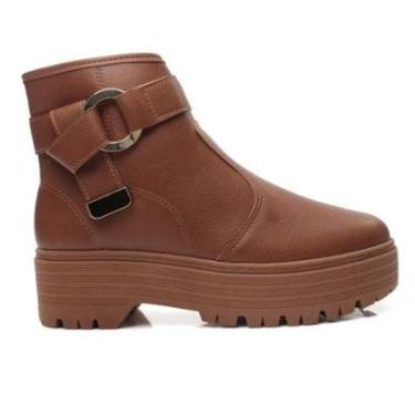 Imagem de Bota Feminina Moleca Salto Baixo Grosso Tratorada Confortável-Feminino