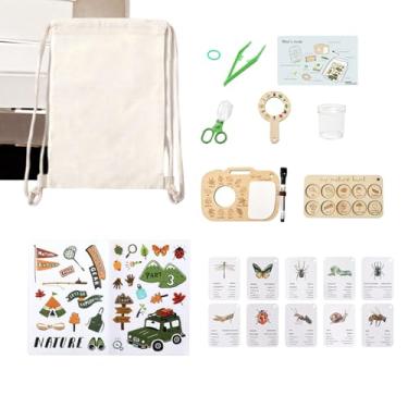 Imagem de Conjunto de para Crianças - Microscópio para Plantas Material Educativo | Kit De Exploração Para Meninas,Para Menino Menina Adolescente Escola Aniversário Acampamento Ao Ar Livre Jardim Quintal