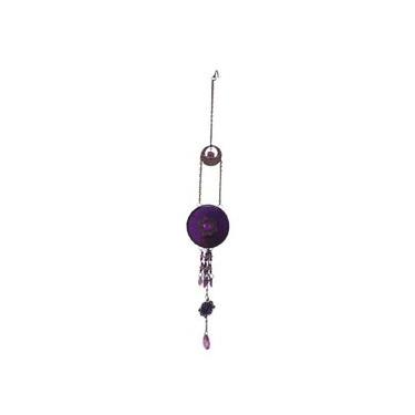 Imagem de Porta Vela Suspenso Castiçal Vidro Decorativo Luxo Roxo
