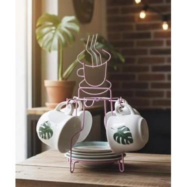 Imagem de Suporte Porta Xicaras e Pires Rosa - Pra vc