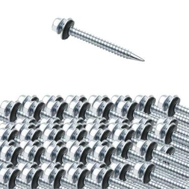 Imagem de Kit 50 parafuso brocante sextavado12x2" 7/32 titaniun - TITANIUM