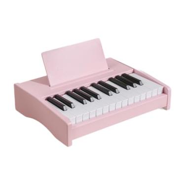 Imagem de Amagogo Teclado de piano infantil, instrumento 25 teclas, presente recarregável portátil digital, brinquedo musical, piano de brinquedo eletrônico para, Rosa