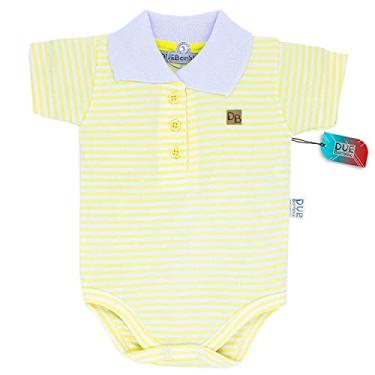 Imagem de Body Bebê Gola Polo Manga Curta Listrado Amarelo