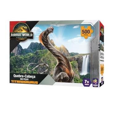 Imagem de Jurassic Rebirth, Quebra-cabeça 500 peças Titanosaurus, Mimo brinquedos
