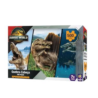 Imagem de Jurassic Rebirth, Quebra-cabeça 500 peças Spinosaurus, Mimo brinquedos