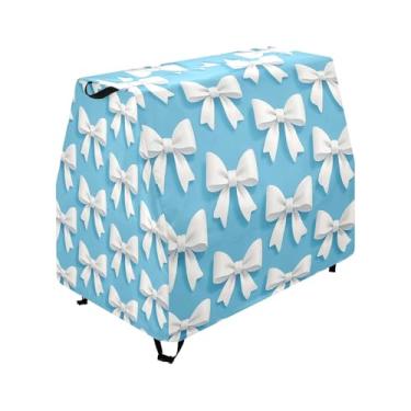 Imagem de Qilmy White Bows Kids Water Table Cover, Duty Waterproof Patio Table Covers for Outdoor Toddler Splash Tables, UV Resistant & Dustproof Play Table Protector, Cover Only