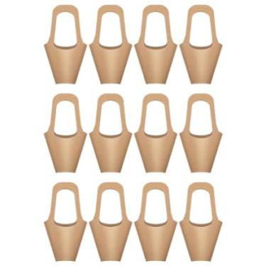 Imagem de FYSUIMU 12 caixas de flores de papel kraft para o dia das mães, bolsas de buquê floral marrom com alças para aniversário, festa de casamento, loja de floristas, decoração de casa (pequena)