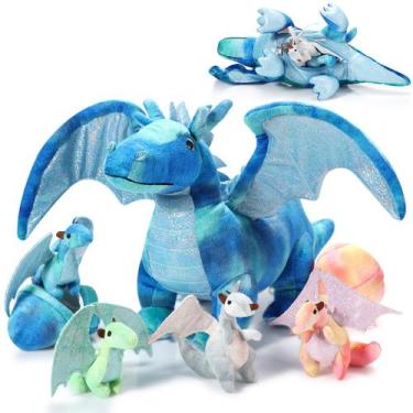Imagem de Conjunto de brinquedos Dragon Deekin de 40 cm de tamanho grande com 4 