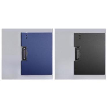 Imagem de Pasta A4 de Cor Tons de Simples, Clamp Único Forte, Organizador de Papéis para Escritório pasta prancheta(kit 2-Azul escuro+preto)