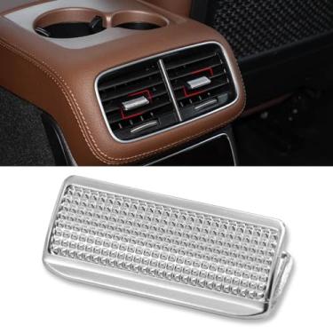 Imagem de TTCR-II Compatível com 2020-2024 2025 2026 Mercedes Benz W167 AC Vent Tab Strip, 1 PC para Mercedes GLE W167 Air Outlet Tab Silver Trim Strip Substituição GLS X167 Frente Traseira 2020-2026