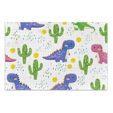 Imagem de Quebra-cabeças 1000 peças para adultos, jogos, tecnologia, presentes, adultos, arte, quebra-cabeça, paisagem floral, dinossauros fofos, cacto, 75 x 40 cm