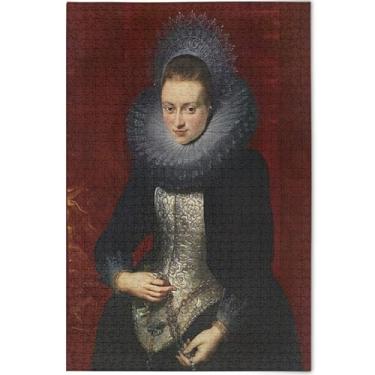 Imagem de Rubens Pintura Retrato Senhora Quebra-cabeças Adultos Personalizados 1000 Peças Quebra-cabeça Jogo Engraçado Presentes Tecnológicos Arte Divertida Cenário Cenário Animal Arte Decorativa, 75 cm x 50 cm