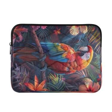 Imagem de Bolsa de trabalho para laptop papagaio da floresta tropical, bolsas para laptop de 13 a 13,3 polegadas para mulheres, bolsas de professores para mulheres
