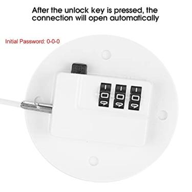 Imagem de Dioche Trava de Segurança Infantil, Nova Trava de Senha de 3 Dígitos Atualizada para Geladeira de Janela de Porta de Armário, Com Adesivo Super Forte Não (Branca)