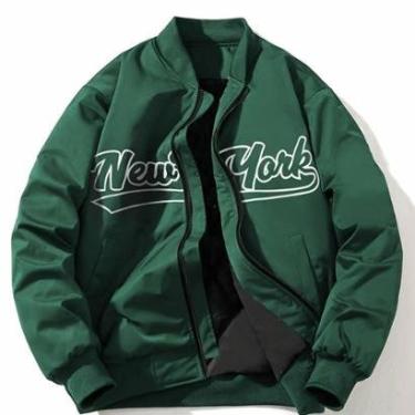 Imagem de Jaqueta Bomber Masculina NEW YORK com Zíper Verde P-Masculino