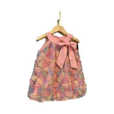 Imagem de Vestido De Verão Para Meninas, Vestido Colorido De Flores Em Lã, Roupa