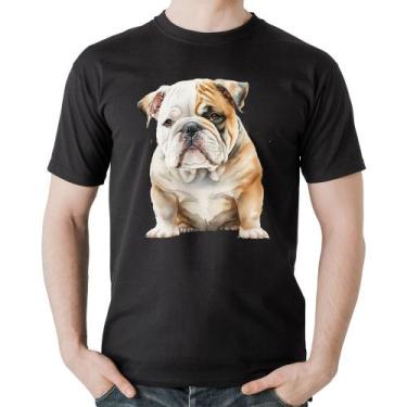 Imagem de Camiseta Algodão Bulldog-Inglês - Foca na Moda, Preto, GG