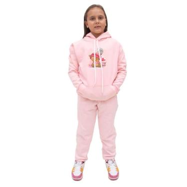 Imagem de Conjunto Infantil Moletom Flanelado Estampa Ursinho Menina-Feminino